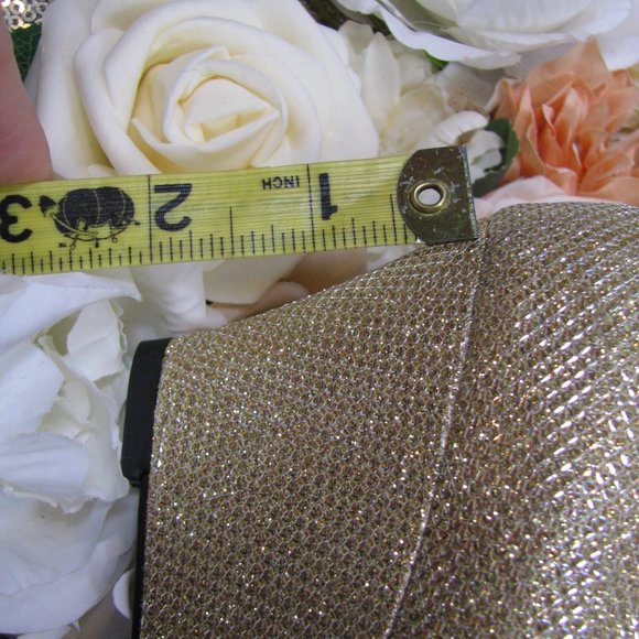 J Renee "Blair' gold sparkly wedge heels 9.5 - Picture 4 of 8